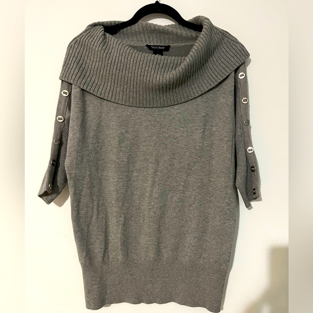 White House Black Market Gray Turtleneck Sweater‎ Size Small